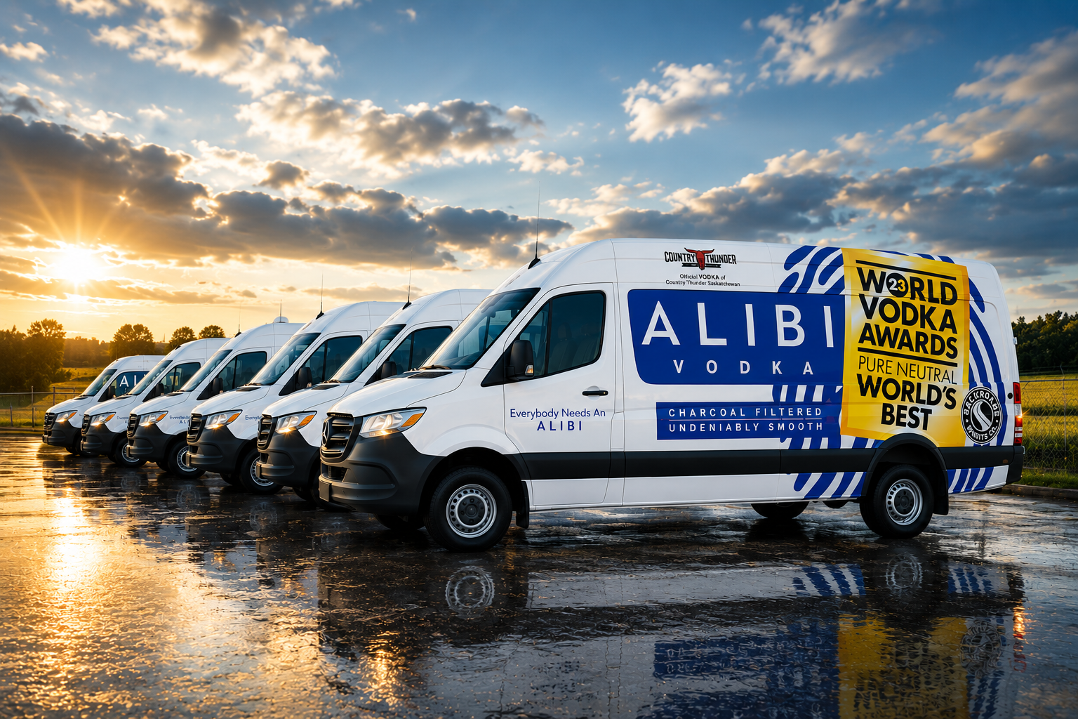 Alibi Vodka fleet wrap