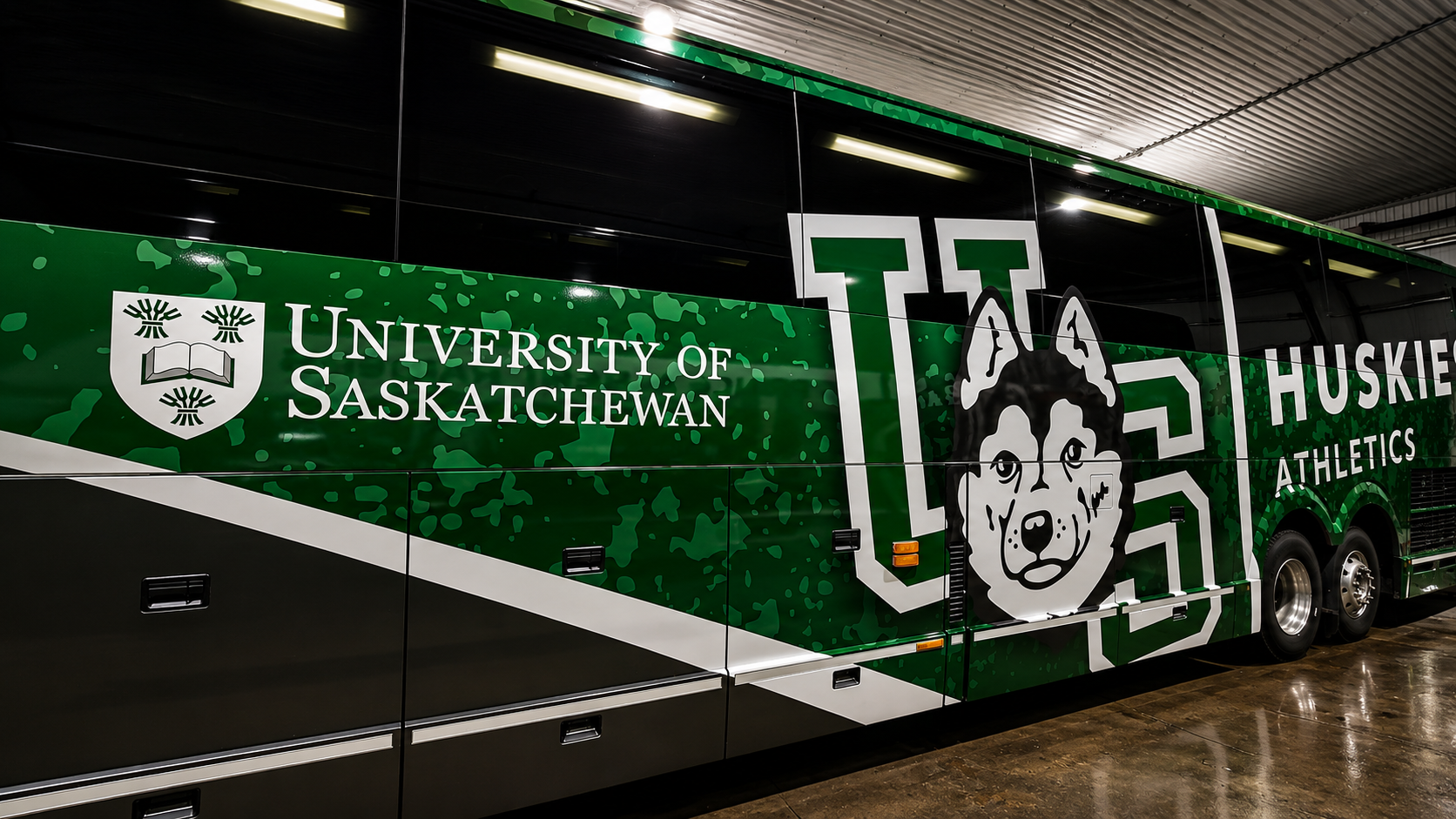 University of Saskatchewan Huskies bus wrap